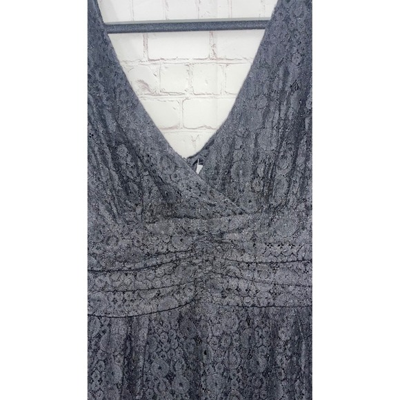 Trina Turk Los Angeles Black Lace Dress Sleeveless V-Neck Cocktail Party Size 8 - Picture 4 of 7